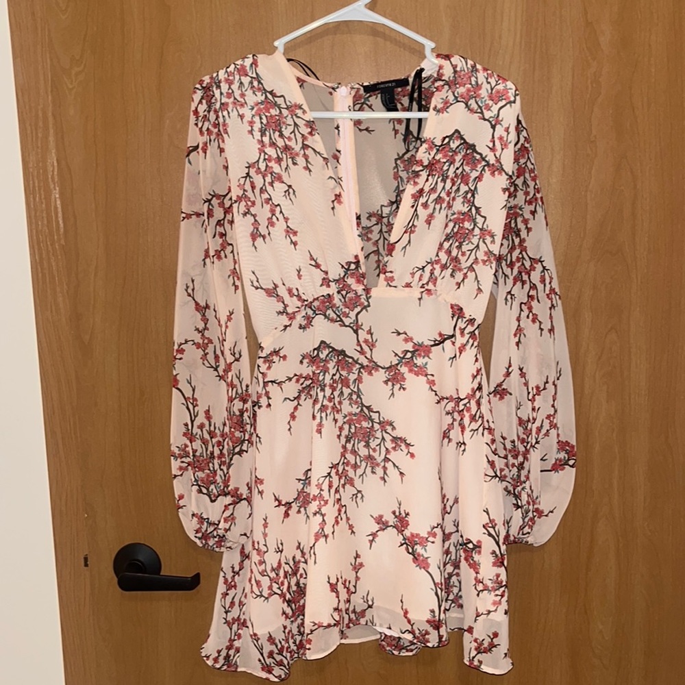 Pink floral dress